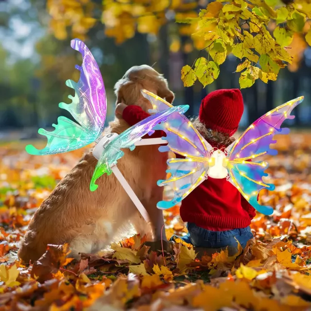 Electric Glowing Fairy Dog Wings