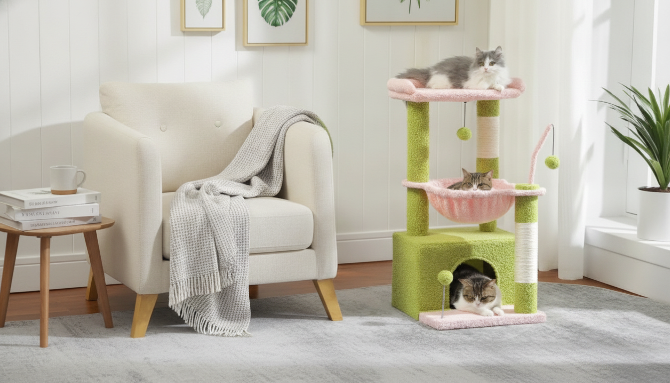 Multi-Level Cat Tree: Condo, Hammock & Scratch Posts