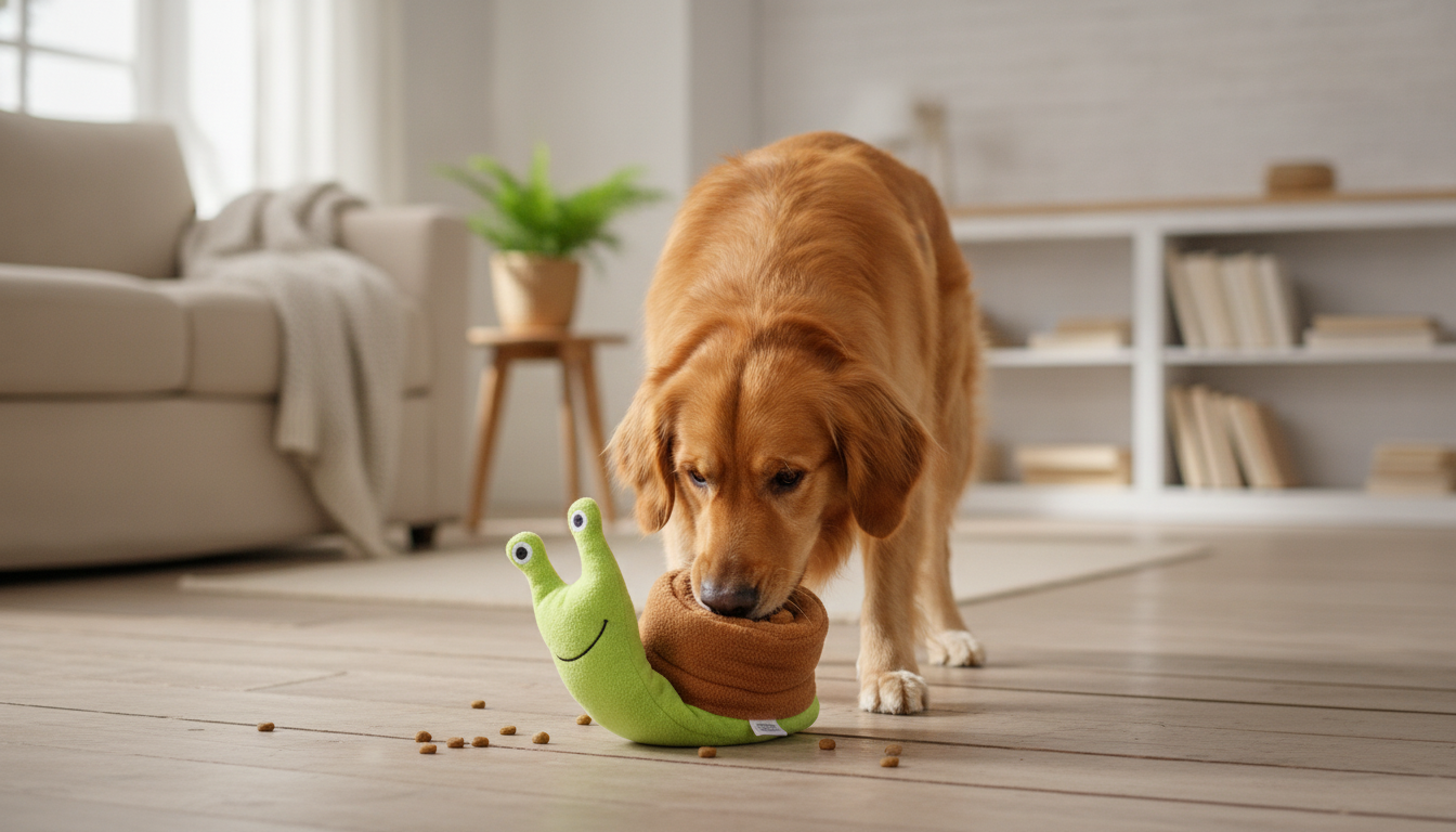 Plush Snail Snuffle Mat Toy: Calm Enrichment for Dogs